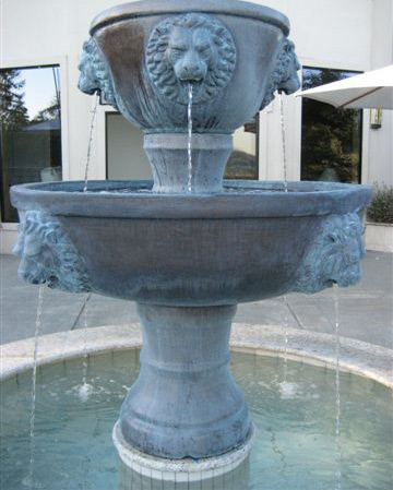 Metallics And Patinas Craft Gallery Fountain With Lions Heads