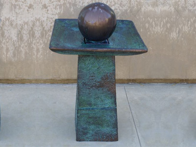 Metallics And Patinas Craft Gallery Fountain With Sphere