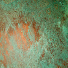 Sample Green Patina On Copper Metallic Coating